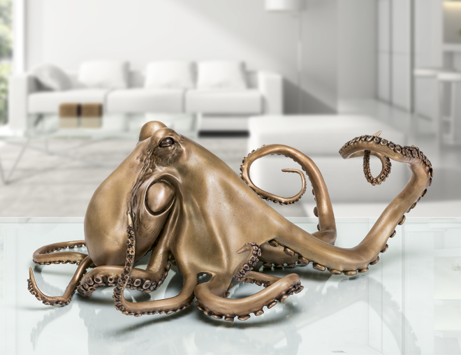 Bronzefigur Octopus von Viktor Palus