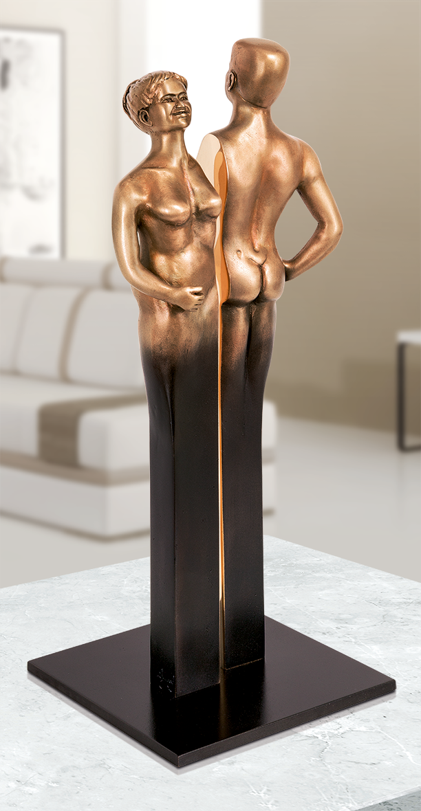 Bronzefigur Osmose von Annie Jungers